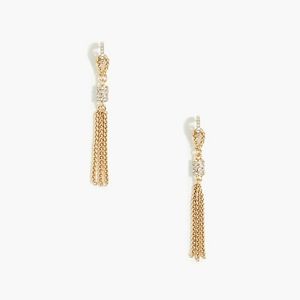 Rhinestone tassel earrings